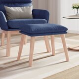 vidaXL stolček za noge moder 45x29,5x39 cm blago Cene