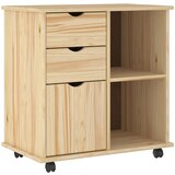  Mobilni ormar Smeđa 63,5 x 39 x 65,5 cm Čvrsto borovo drvo | Eponuda.ba