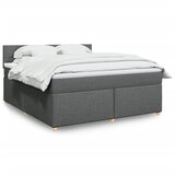 Maison Chic Box spring postelja - Vzmetna postelja z vzmetnico temno siva 180x200 cm blago SL11439, (21902780) | Shoptok.si