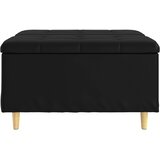  Otoman za pohranu s jastukom Crna 80 x 80 x 45 cm Umjetna koža | shoptok.hr