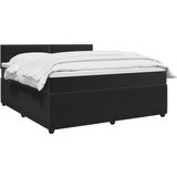  Boxspring krevet s madracem Crna 180 x 200 cm Baršun | shoptok.hr