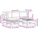  Set lounge namještaja za vrt 13 pcs Voštanosmeđa | shoptok.hr