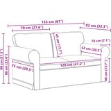 SOFA Tamnozelena 155 x 82 x 80 cm tkanina | shoptok.hr