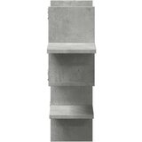 vidaXL Stenska polica betonsko siva 124,5x18x60,5 cm iverna plošča | Shoptok.si