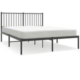 Metalni okvir za krevet s uzglavljem crni 140x200 cm | shoptok.hr