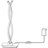 Eglo lasana 3 stolna/1, led, 10w, alu/crno bijela | shoptok.hr