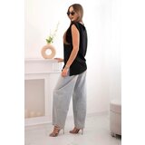 Kesi Włoski Elegant women's blouse with ruffles and asymmetrical cut black | shoptok.hr