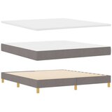vidaXL Boxspring - Krevet s oprugama s madracem Sivo-smeđa 180 x 200 cm tkanina | shoptok.hr