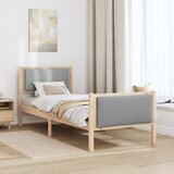  Krevetna konstrukcija Svijetlo siva 75 x 190 cm tkanina | shoptok.hr