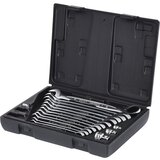 Ks Tools Komplet viličasto-obročastih ključev z ragljo GEARplus, preklopna izvedba, obroč zamaknjen za 15°, v kovčku, za nastavke, 16 kosov | Shoptok.si