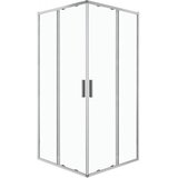Kerra kotna tuš kabina Solid SQ 100, krom, 100x100x195 cm | Shoptok.si