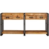  Konzolni stolovi 2 pcs Smeđa 161 x 33 x 75 cm Čvrsto drvo manga | shoptok.hr