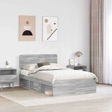  Konstrukcija postelje z vzglavjem Siva Sonoma 120 x 200 cm, (5000103070) | Shoptok.si