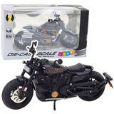 Metalna maketa motora Choppera sa zlatnim elementima 1:12 - crni | shoptok.hr