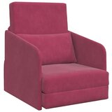  Floor Sofa Bed 2-u-1 Bordo 65x80x83 cm Baršun | shoptok.hr