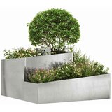  Vrtna saksija Srebrno 80 x 80 x 50 cm Nehrđajući čelik | shoptok.hr