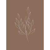 Venture Home poster Drawed Leaf 30 × 40 cm, smeđi | shoptok.hr
