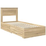  Krevetna konstrukcija s ladicama Sonoma hrast 90 x 200 cm | shoptok.hr