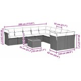  12-dijelni set vrtnih sofa od poliratana s jastucima sivi | shoptok.hr