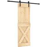 Furnova Drsna vrata s kompletom vodil 70x210 cm trdna borovina, (21944826) | Shoptok.si
