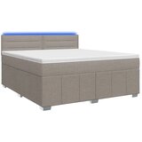  Boxspring krevet s madracem Sivosmeđa 160 x 200 cm Tkanina - Sivosmeđa 160 x 200 cm Dizajn linija | shoptok.hr