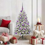vidaXL Umestno božično drevo Zelena in Bela 120 cm PVC in kovina | Shoptok.si