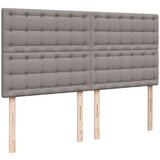  Otomanski posteljni okvir z vzmetnicami taupe 200x200 cm blago, (21653305) | Shoptok.si