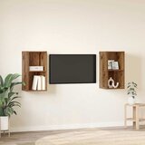  Set TV komoda Zidne 2 pcs Staro drvo 37 x 37 x 72 cm | shoptok.hr