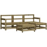  The Living Store Vrtna sedežna garnitura 5-delna impregnirana trdna borovina - Vrtna Sedežna Garnitura, (21452678) | Shoptok.si