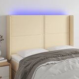  LED uzglavlje krem 147 x 16 x 118/128 cm od tkanine | Eponuda.com