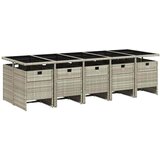 11-dijelni vrtni blagovaonski set s jastucima svijetlosivi | shoptok.hr