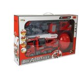  2-u-1 DIY set za vatrogasno vozilo s izmjenjivim podizačima, odvijačem, zvukom, svjetlosnim efektima i kacigom | shoptok.hr