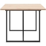 Blagovaonski stol O-oblika 200x100x75,5cm od borovine i čelik | shoptok.hr
