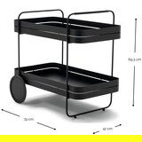 Spinder Design Kovinski servirni voziček na kolesih 74x42 cm Gin & Trolley – | Shoptok.si