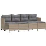  5-dijelni vrtni set sofa s jastucima bež od poliratana | shoptok.hr