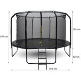 SKYFLYER vrtni trampolin crni - 366 cm | shoptok.hr