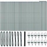 vidaXL Heksagonalna ograda Siva 1.6x100 m Čelik, Ograda Postovi 13 kom Zelena Ø32 mm 210 cm Galvanizirani čelik | shoptok.hr