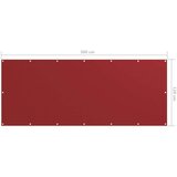 vidaXL balkonski zastor crveni 120 x 300 cm od tkanine Oxford | shoptok.hr