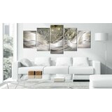  Slika - Modern Dandelions (5 Parts) Green Wide 225x100 | shoptok.hr