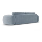 Cosmopolitan Design Prašno modra žametna raztegljiva/s prostorom za shranjevanje sedežna garnitura 262 cm Tonale – | Shoptok.si