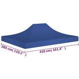  Krov za šator za zabave 4 x 3 m plavi 270 g/m² | shoptok.hr