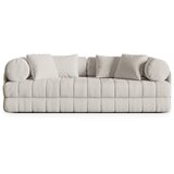 Cosmopolitan Design Bež raztegljiva sedežna garnitura iz tkanine bouclé 206 cm Kemi – | Shoptok.si
