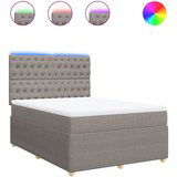 Maison Chic Box spring postelja - Vzmetna postelja z vzmetnico taupe 160x200 cm blago SL23863, (21879330) | Shoptok.si