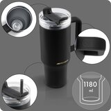  Vakuumska termos šalica sa slamkom 1180 ml Berdsen – crna | shoptok.hr