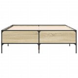  Okvir za krevet boja hrasta 135x190cm konstruirano drvo i metal | Eponuda.ba