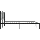  Metalni okvir za krevet s uzglavljem crni 150x200 cm | shoptok.hr