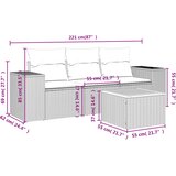  4-dijelni set vrtnih sofa s jastucima bež od poliratana | shoptok.hr