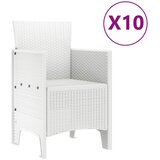  Vrtni set za objed 11 pcs Bijelo Ratan i Čelik | shoptok.hr