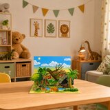  Set of Wild Animals Figures Fox Giraffe Hippo Deer Park 3D Board | Shoptok.si