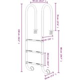  Ljestve za bazen 54 x 38 x 158 cm od nehrđajućeg čelika 304 | shoptok.hr